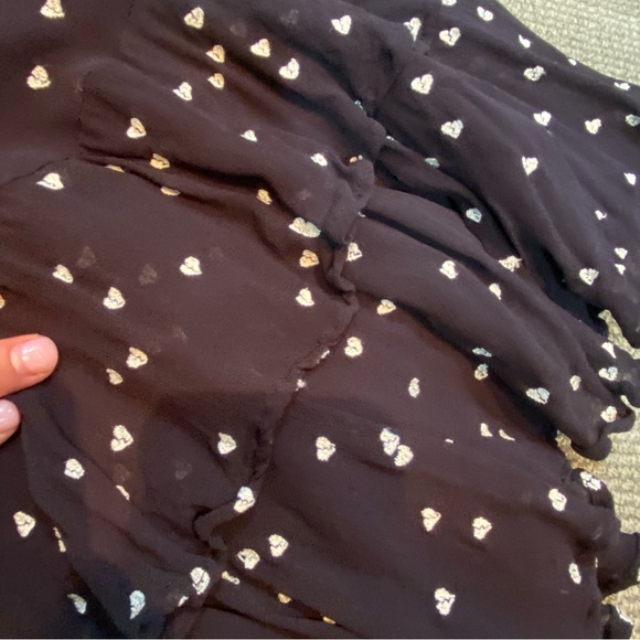 All Saints Heart Printed Wrap Dress Size XS - Picture 6 of 9